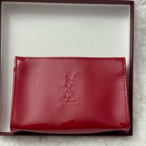 NEWYSL Beauté Red Patent Cosmetic Pouch